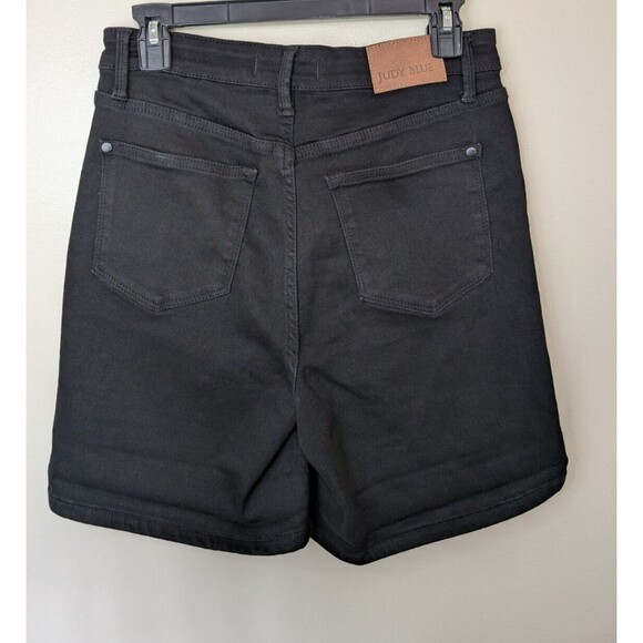 Judy Blue Jean Shorts Black High Rise Tummy Control Size Large - Picture 3 of 12